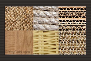Popular cat scratchers are available in several materials.